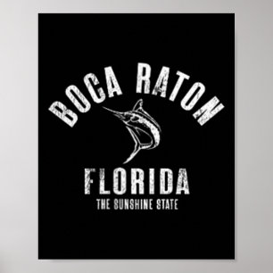 Boca Raton Florida Beach Fl Retro Vintage Beach Fr Poster