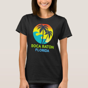Boca Raton Florida Beach Trip Tropical Retro T-Shirt