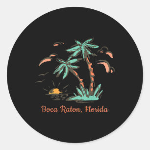 Boca Raton Florida Beaches  Classic Round Sticker