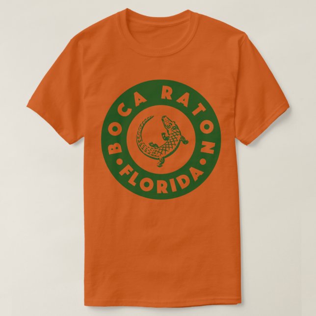 Boca Raton Florida Circle Green T-Shirt (Design Front)