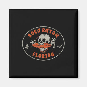 Boca Raton Florida Fl Vintage Surf Beach Front And Magnet