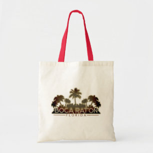 Boca Raton Florida palm tree reusable tote
