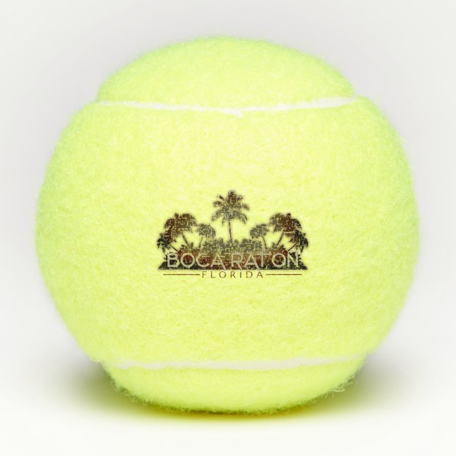 Boca Raton Florida palm tree tennis ball (Front)