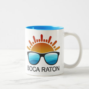 Boca Raton Florida Sunglasses Two-Tone Coffee Mug