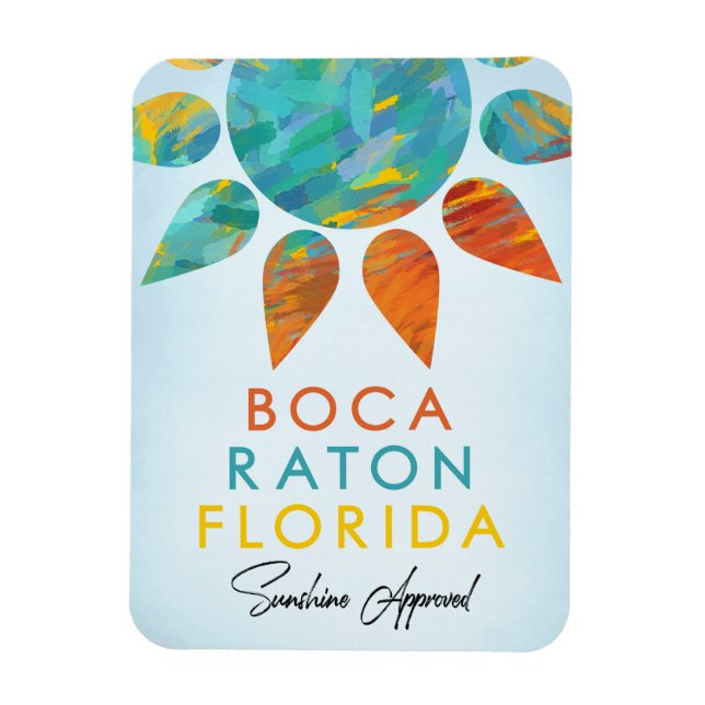 Boca Raton Florida Sunshine Travel Magnet (Vertical)