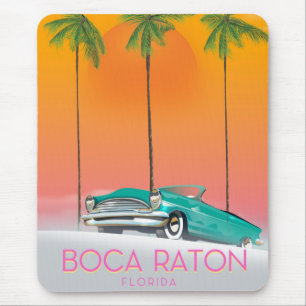 Boca Raton Florida travel poster. Mouse Mat