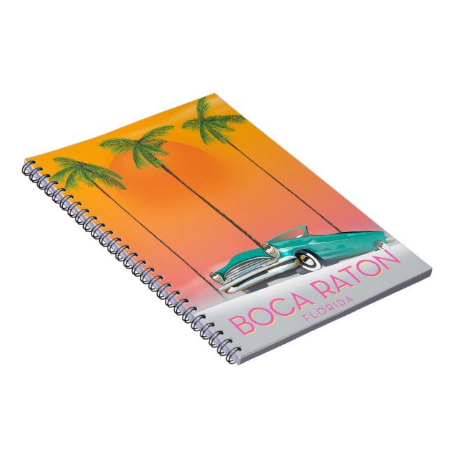 Boca Raton Florida travel poster. Notebook (Right Side)