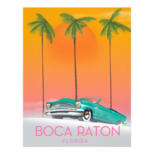 Boca Raton Florida travel poster. Photo Print
