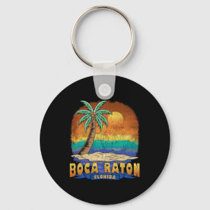 Boca Raton Florida Vintage Distressed Souvenir Key Ring