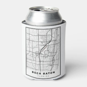Boca Raton Map Can Cooler