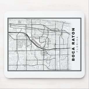 Boca Raton Map Mouse Mat