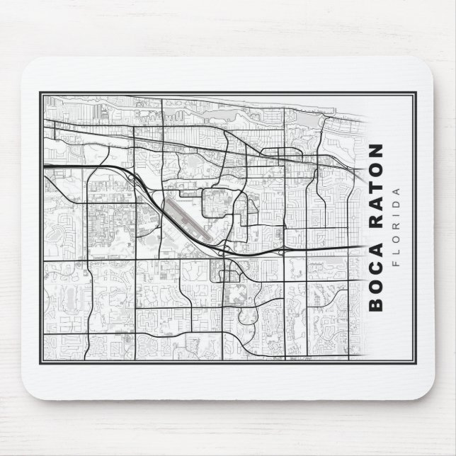 Boca Raton Map Mouse Mat (Front)