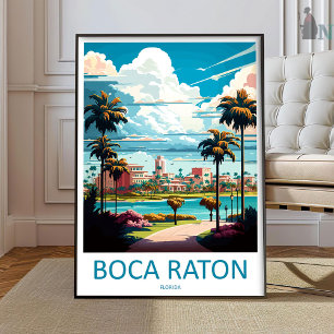 Boca Raton Travel Print Wall Art Boca Raton Wall 