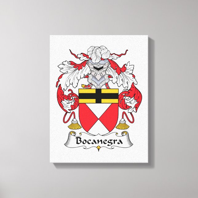 Bocanegra Family Crest Canvas Print (Front)