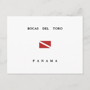 Bocas Del Toro Panama Scuba Dive Flag Postcard