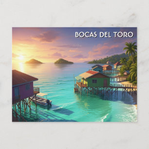 Bocas Del Toro Panama Travel Postcard