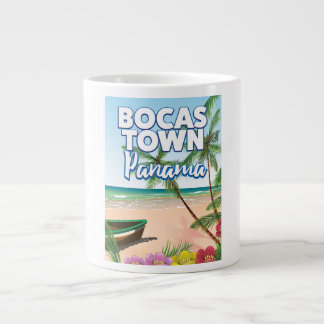 Bocas Town Panama Beach travel poster Large Coffee Mug