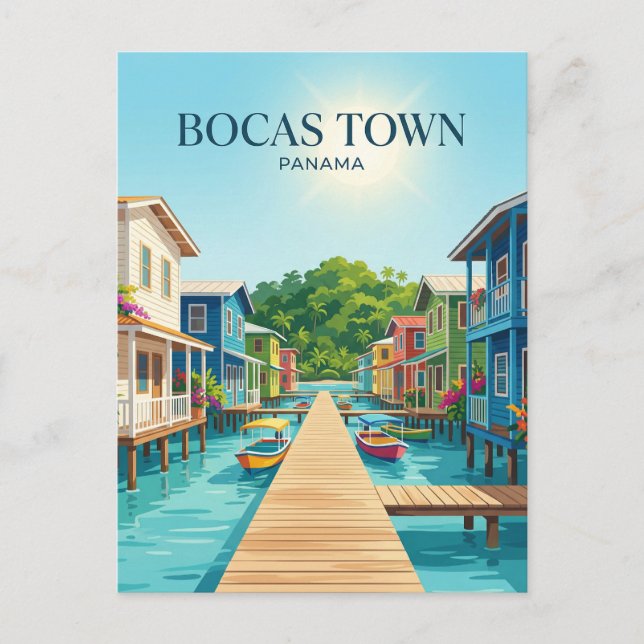 Bocas Town Panama Postcard (Front)