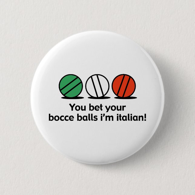 Bocce 6 Cm Round Badge (Front)