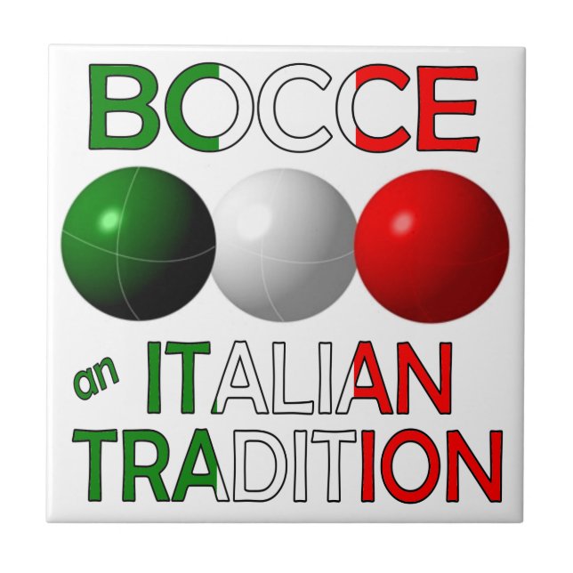 Bocce an Italian Tradition Tile (Front)