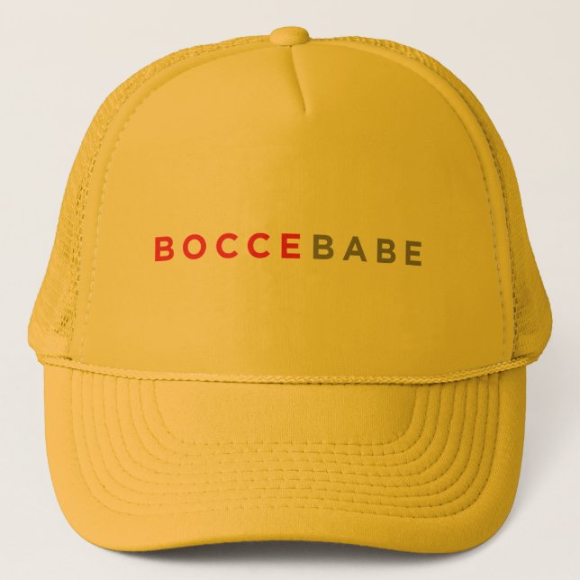 "Bocce Babe" Trucker Hat (Front)