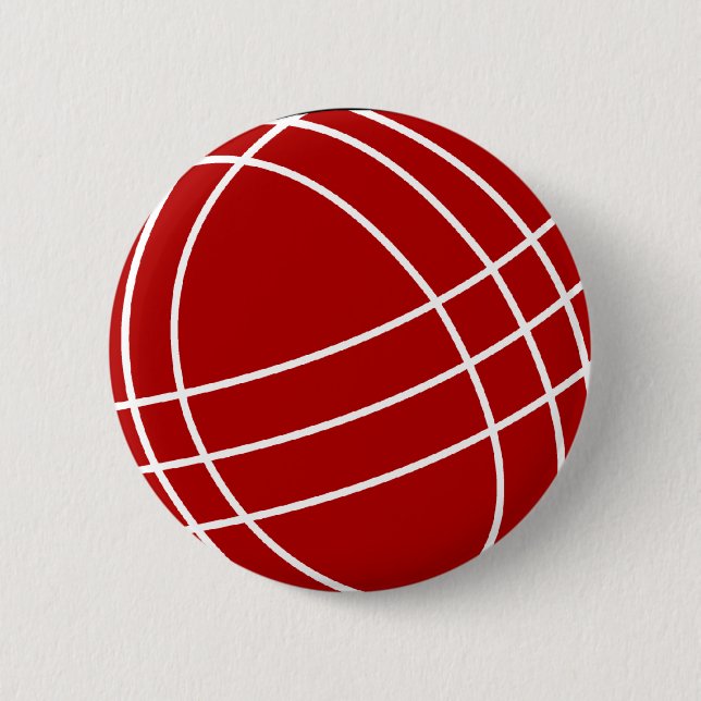 Bocce ball 6 cm round badge (Front)