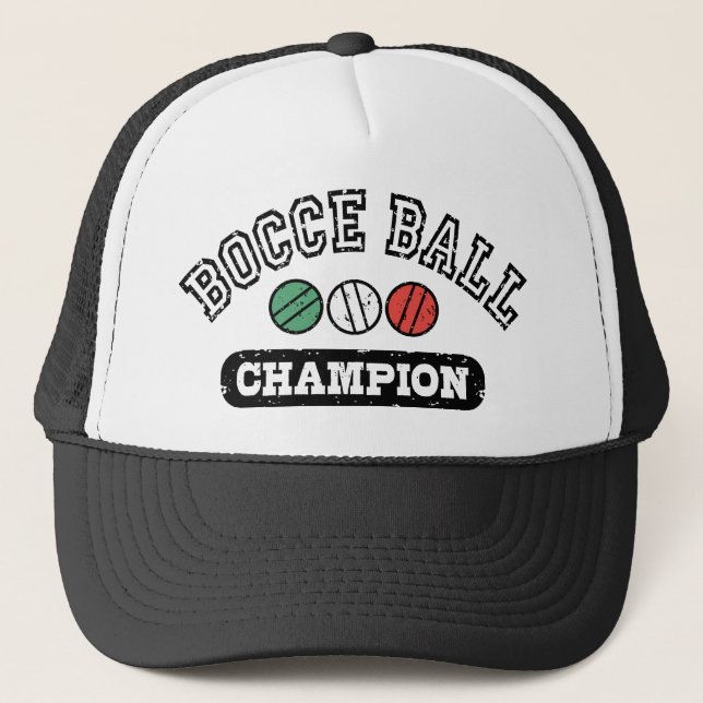 Bocce Ball Champion Trucker Hat (Front)