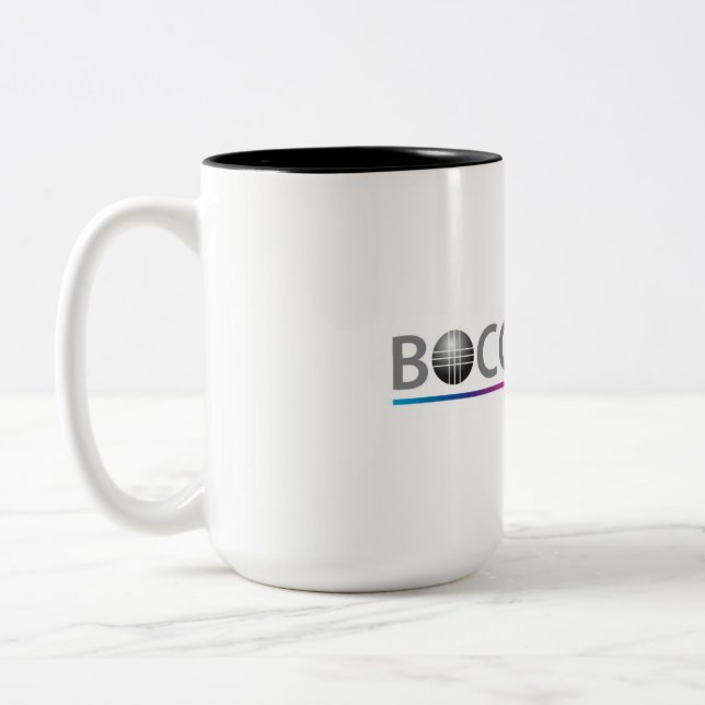 Bocce Ball Coffee Mug (with rainbow accent) (Left)