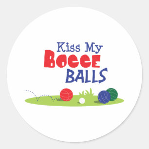Bocce Ball Game Classic Round Sticker