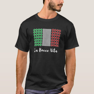 Bocce Ball Game Italy Flag Italian Gifts T-Shirt