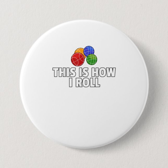 Bocce Ball Gift Italian Bowling Bocci Pyer TShirt 7.5 Cm Round Badge (Front)