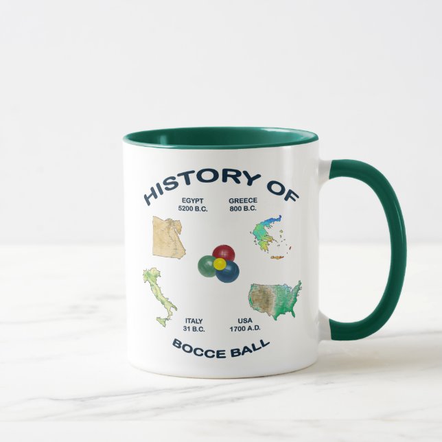 Bocce Ball History Mug (Right)