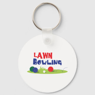 Bocce Ball Lawn Bowling Key Ring