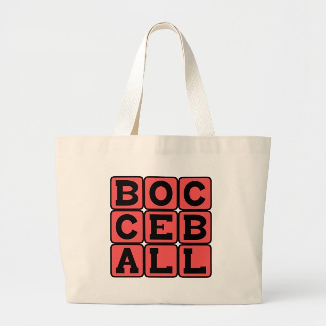 Bocce Ball, Lawn Game Large Tote Bag (Front)