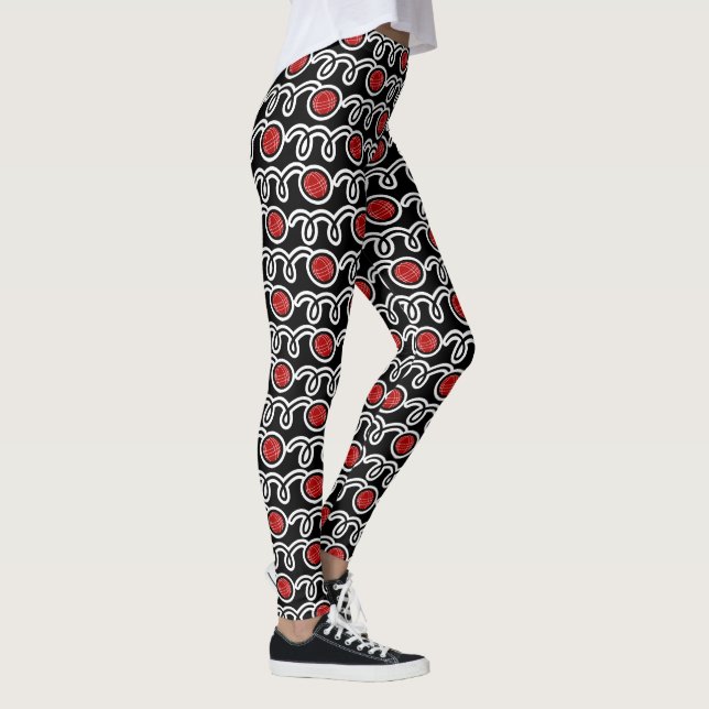 Bocce ball pattern print leggings (Right)