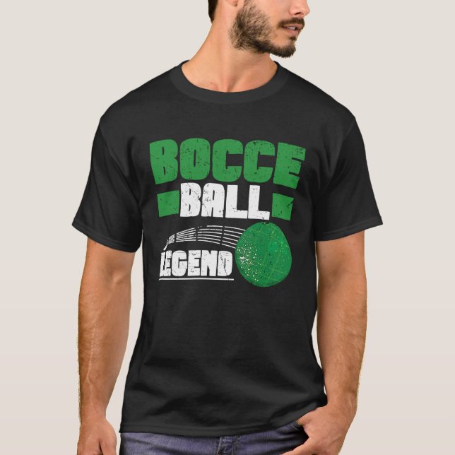 Bocce Ball Player for Petanque Game  9 T-Shirt (Front)