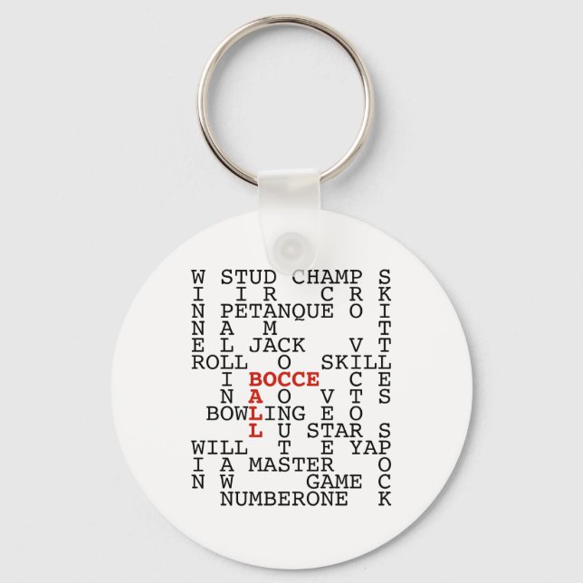 Bocce Ball Puzzle Key Ring (Front)