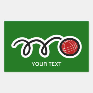Bocce ball rectangular sticker