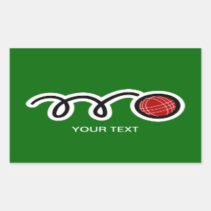 Bocce ball rectangular sticker