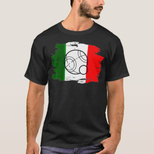 Bocce Ball T Italian Flag Bocce Ball Tournament T  T-Shirt