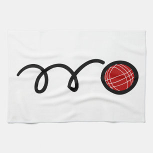 Bocce ball tea towel
