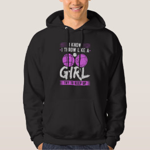 Bocce Ball Throw Like A Girl Boccia Player Hoodie
