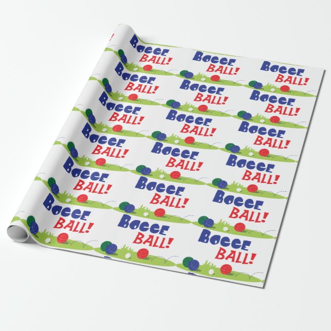 Bocce Ball Wrapping Paper (Unrolled)
