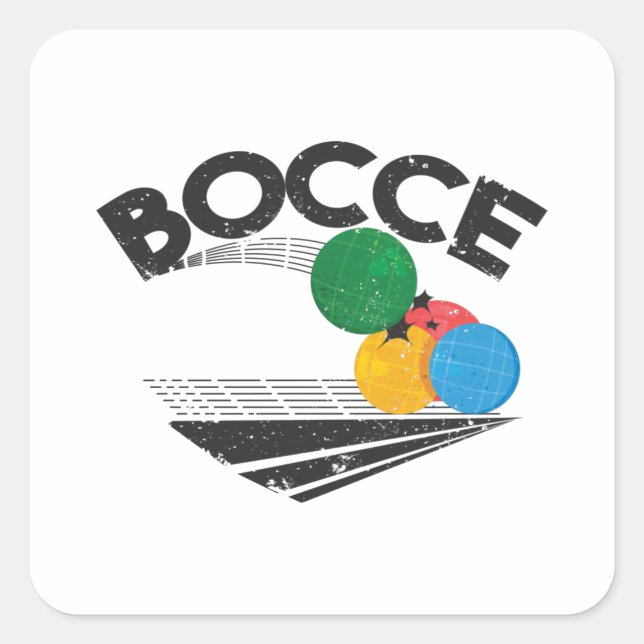 Bocce Balls Game Square Sticker (Front)