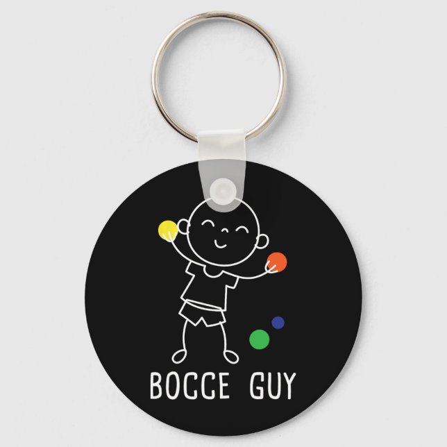Bocce Guy - Lawn Bowling Byll Game Enthusiast Boul Key Ring (Front)