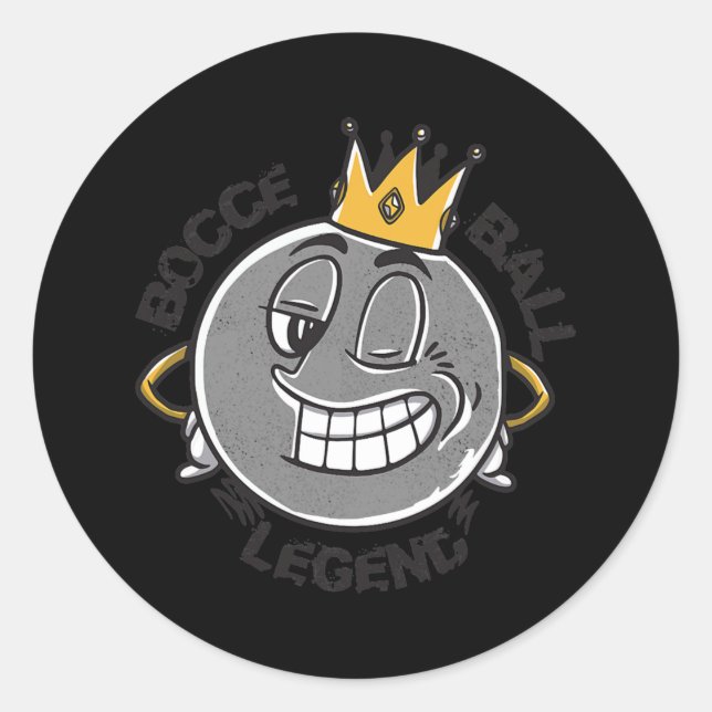 Bocce Legend Saying Bocce Ball King Jack Bocci Classic Round Sticker (Front)