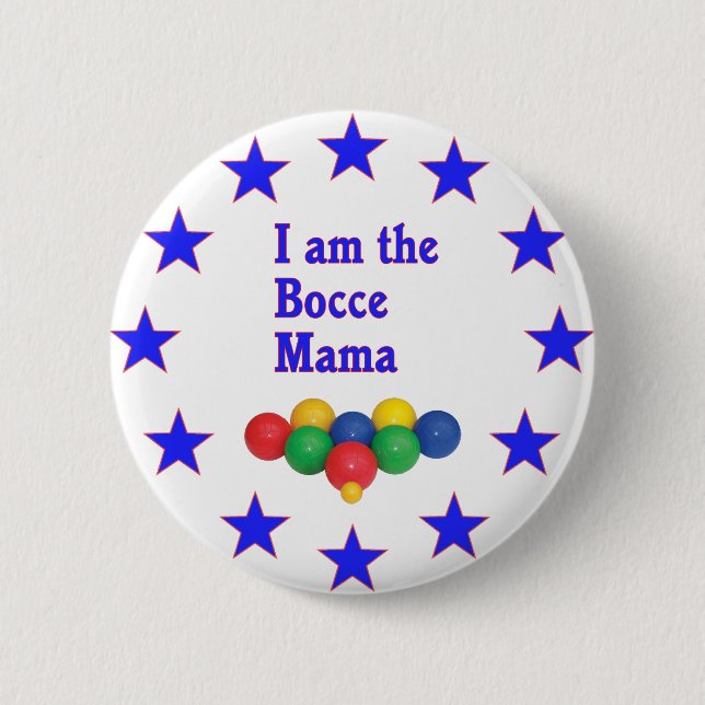 Bocce Mama 6 Cm Round Badge (Front)