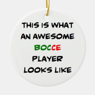 bocce player, awesome ceramic tree decoration