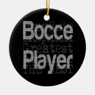 Bocce Player Extraordinaire Ceramic Tree Decoration