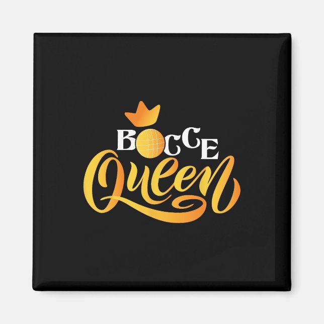 Bocce Queen - Lawn Bowling Game Boule Byll Game En Magnet (Front)